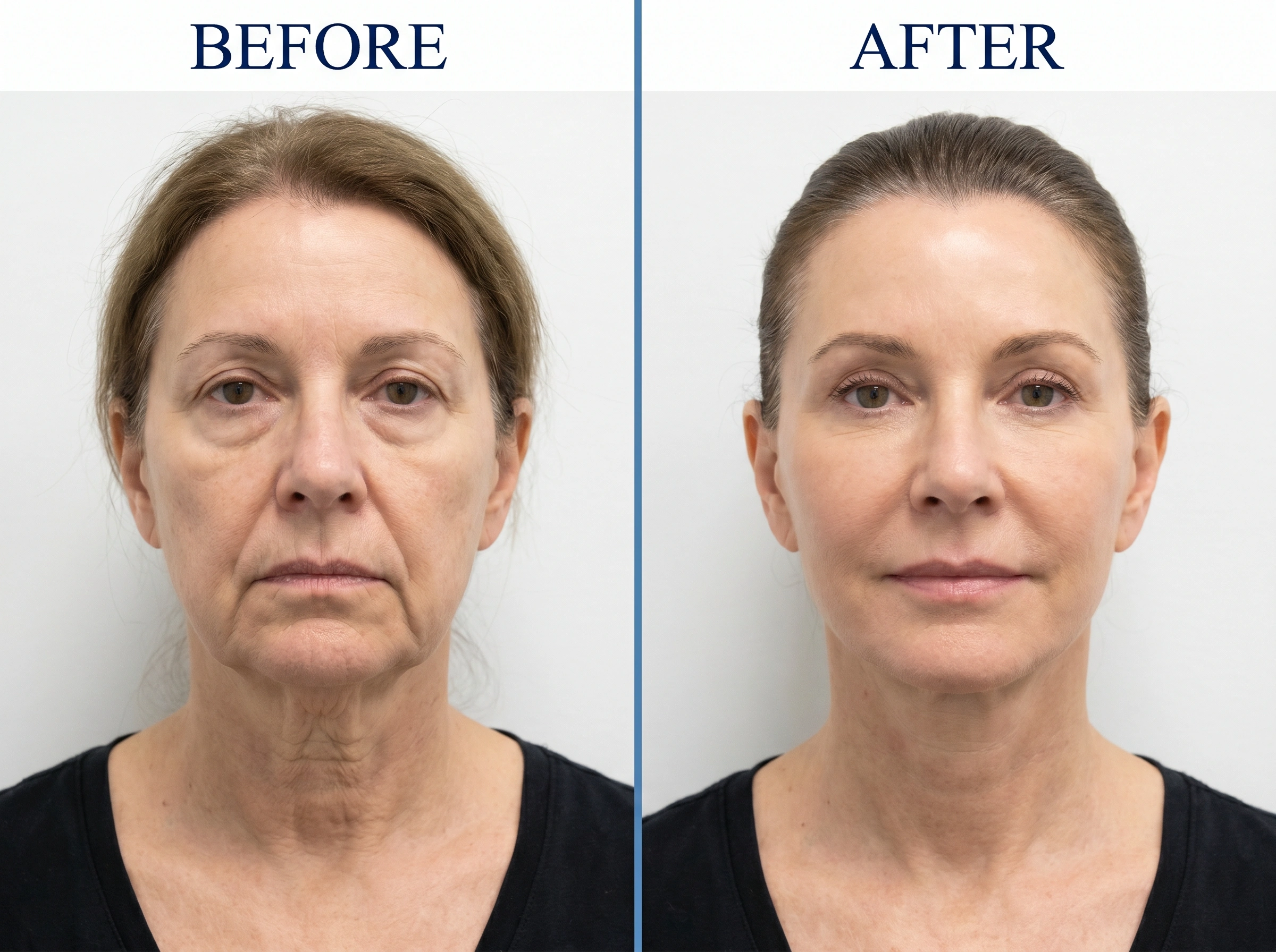 Facelift before and after at Cura Welt
